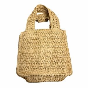H&M Woven Tan Handbag Small